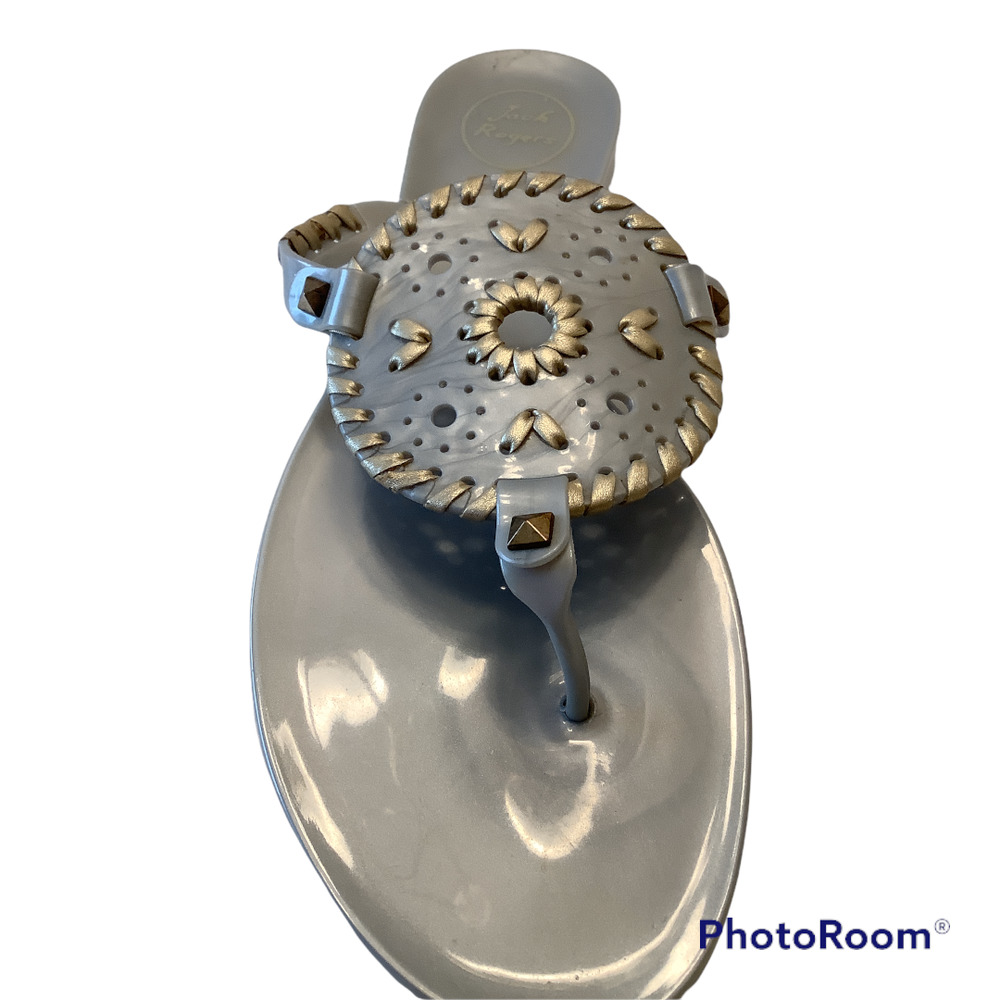 JACK ROGERS GEORGICA MEDALLION JELLY SANDALS 10 - Picture 2 of 7